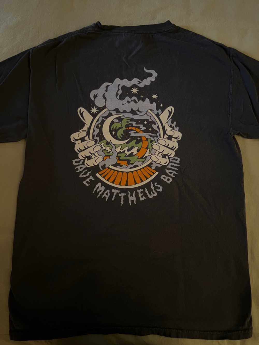 Men's Blue Dave Matthews Short-Sleeve Graphic Crew Tee - Picture 4 of 6